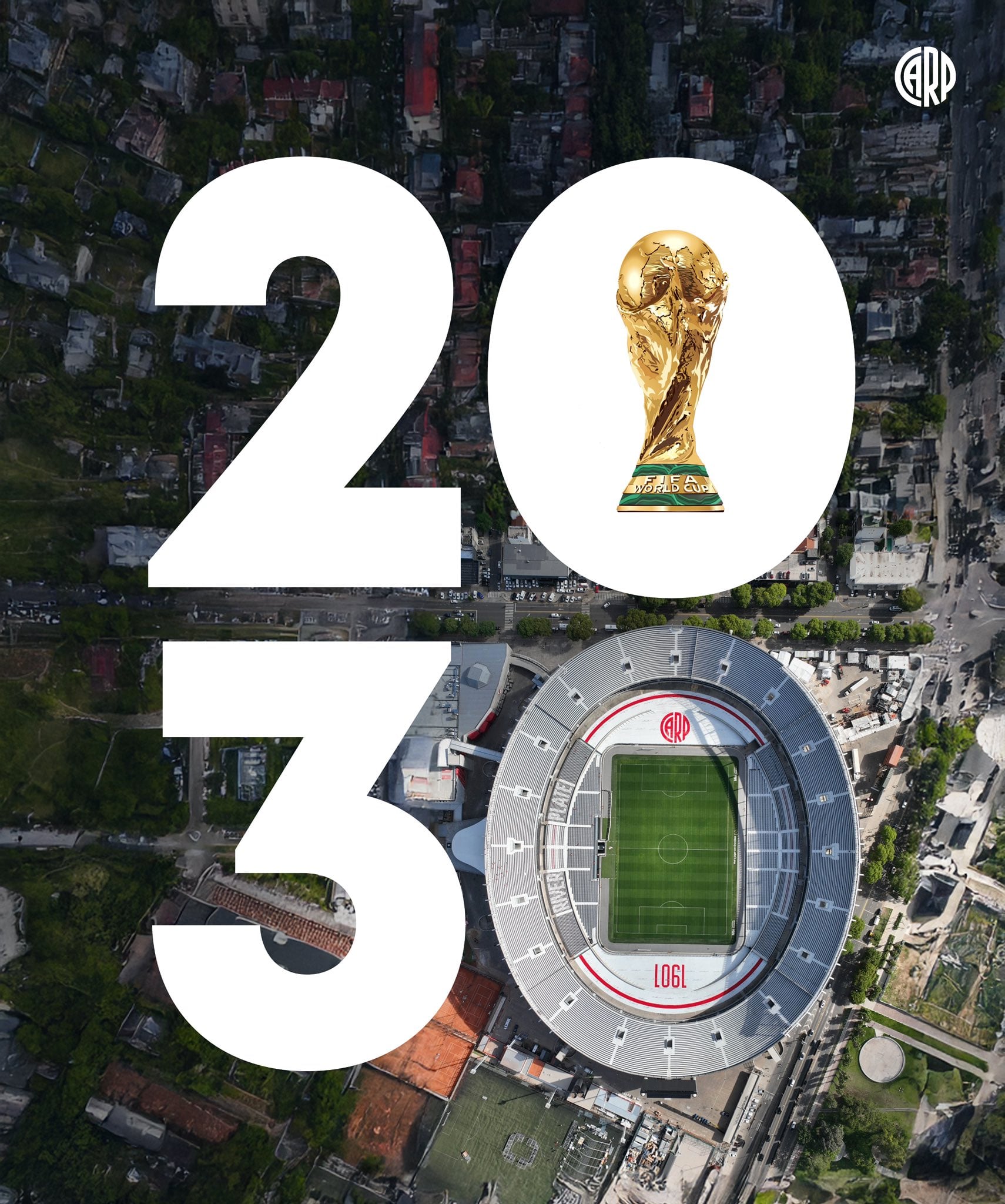 River anunció al Mas Monumental como una de las sedes del Mundial 2030. (Foto X/@riverplate)