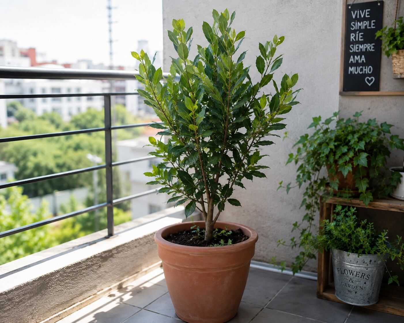 El laurel es ideal para tener en maceta. (Foto: ChatGPT)