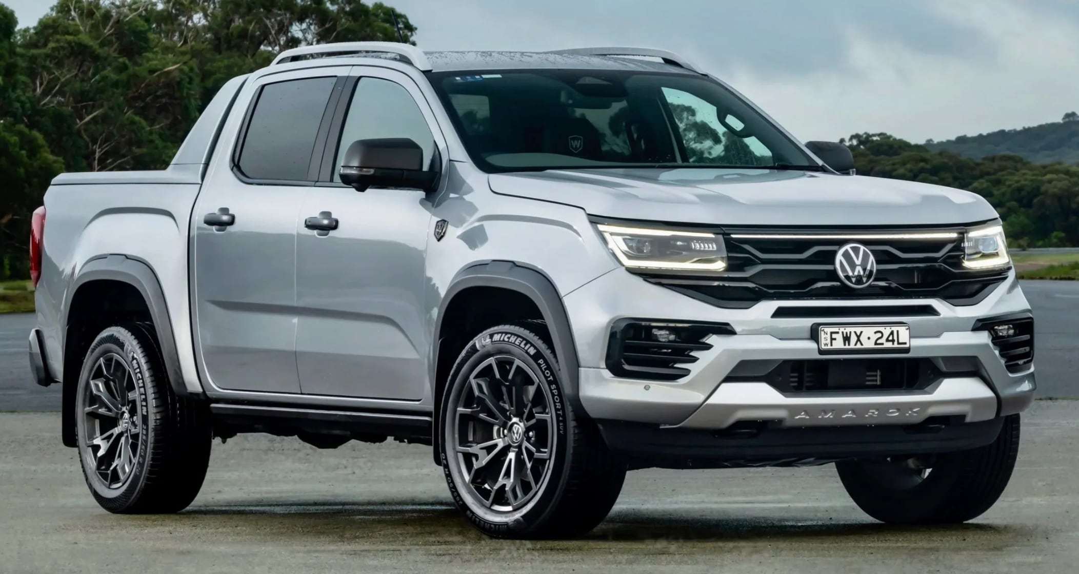 Vista frontal de la Volkswagen Amarok W600. Foto: VW.