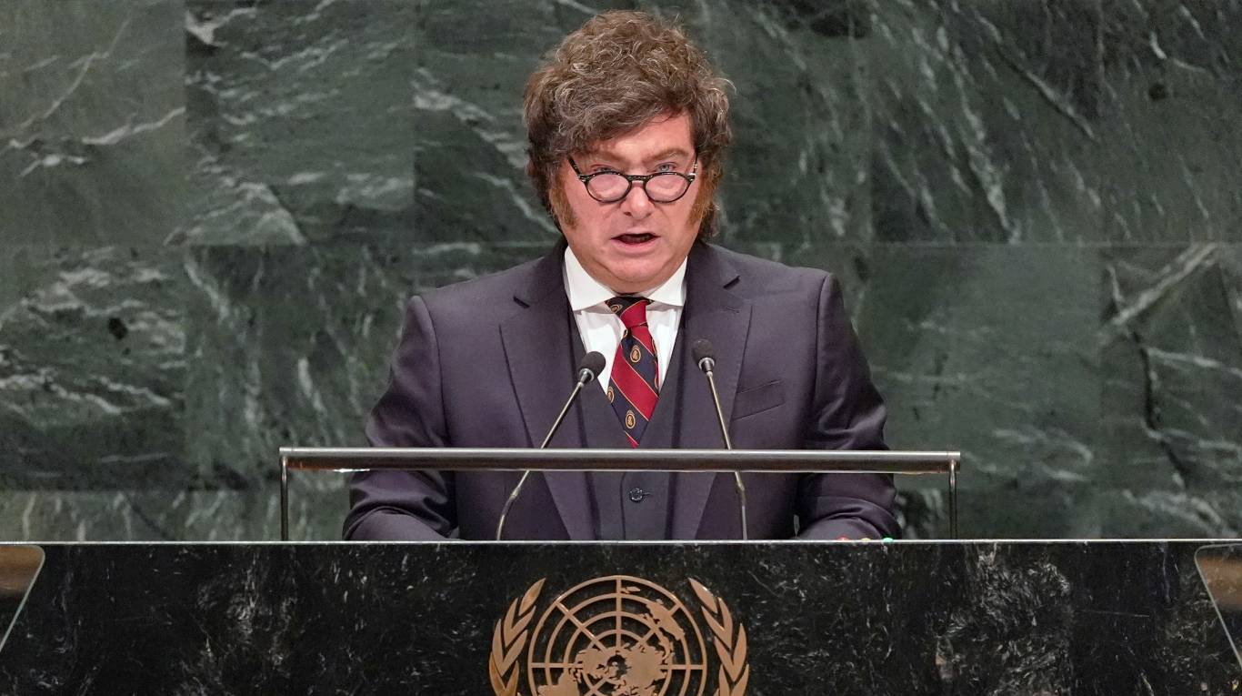El presidente Javier Milei en la Asamblea General de la ONU. (Foto: AP - Heather Khalifa)