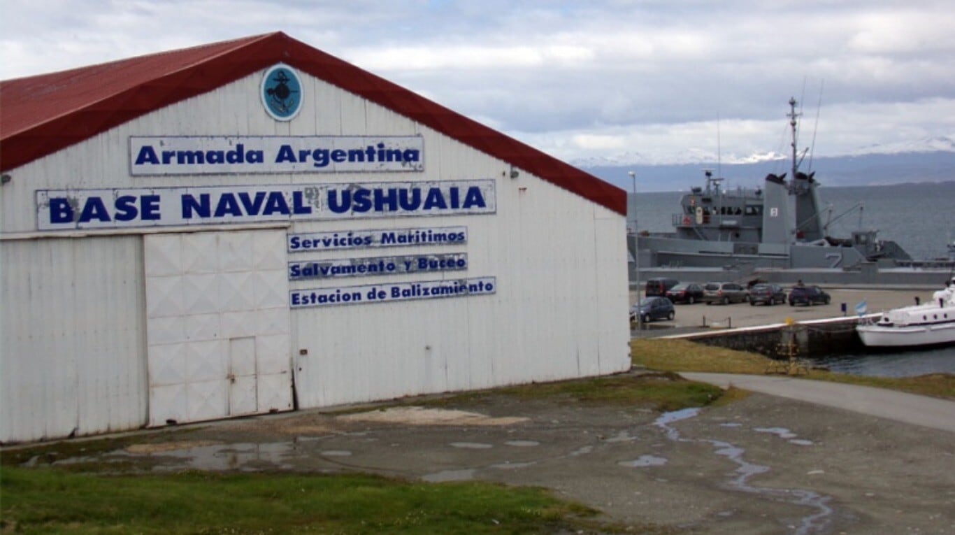 Base Naval de la Armada en Ushuaia (Foto: Télam).