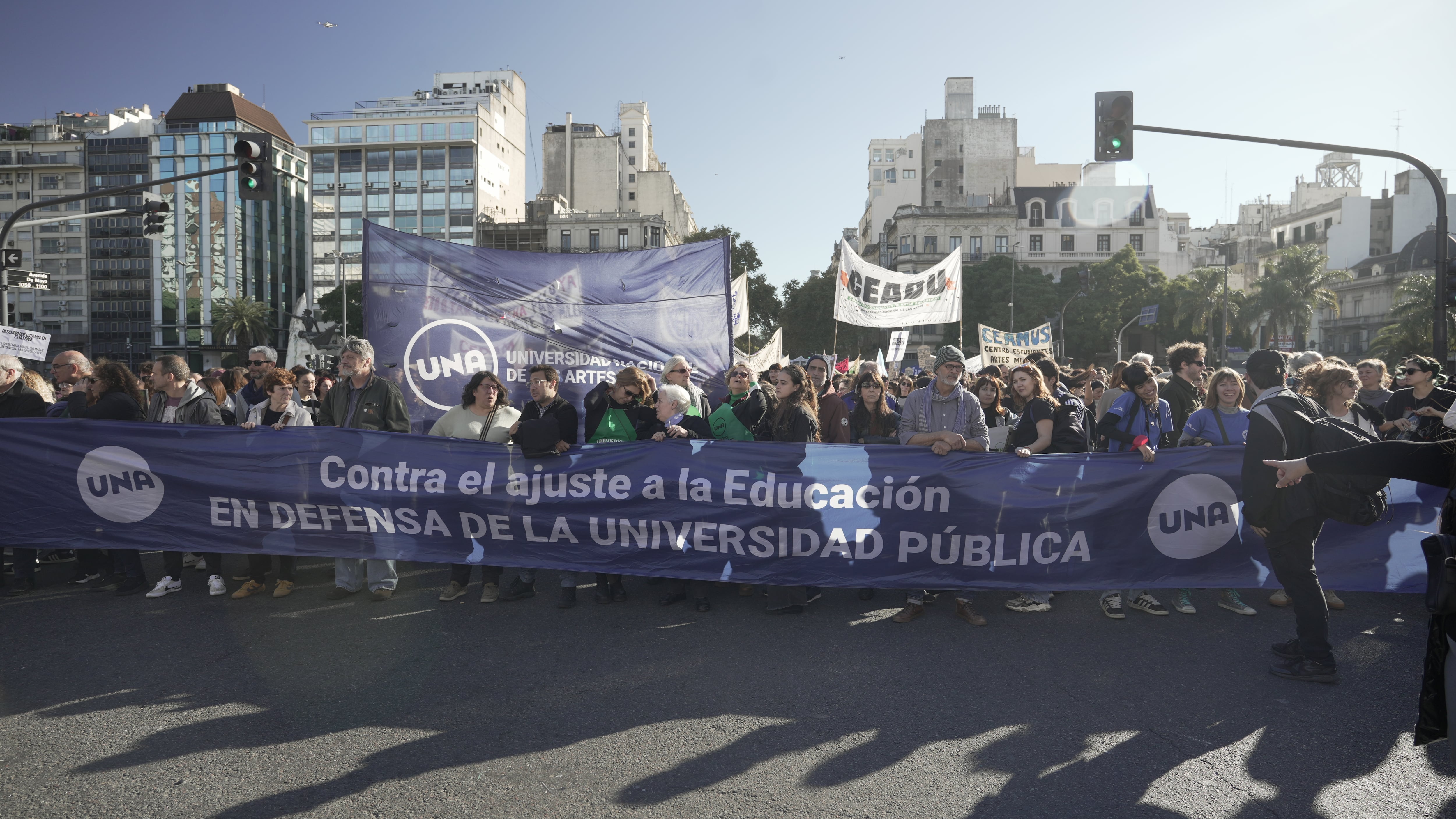 La CGT confirmó que se sumará el 15 de octubre a la quinta marcha federal universitaria (Foto: Juan Pablo Cháves/TN).