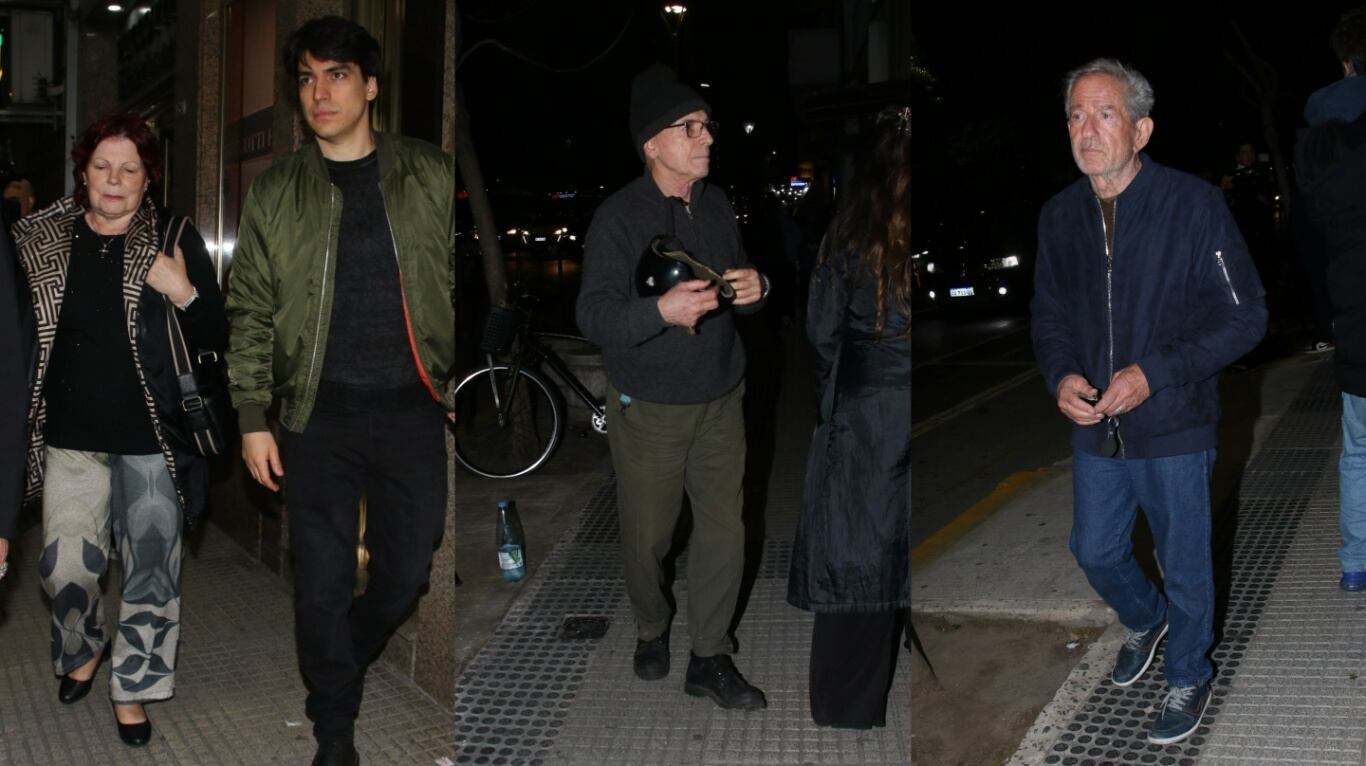 Olga Garaventa, Agustín Sullivan, Gerardo Romano y Pablo Alarcón fueron a despedir a Antonio Grimau. (Foto: Movilpress)