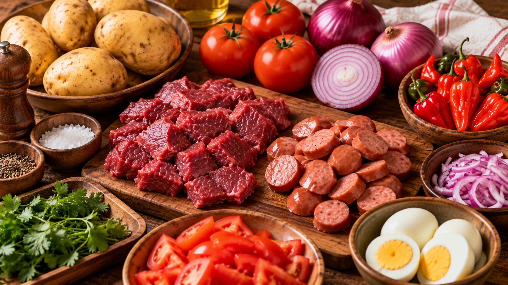 Esta receta típica de Bolivia lleva múltiples ingredientes. (Imagen ilustrativa generada con IA)