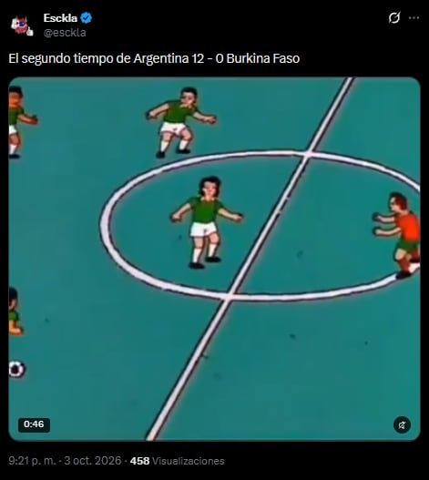 Los mejores memes del primer tiempo de Argentina vs. Burkina Faso. (Foto: X - esckla)