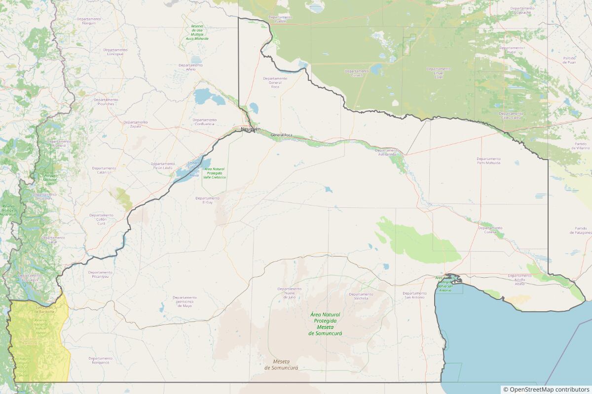 Zona de la provincia de Río Negro alcanzada por el alerta que emitió el Servicio Metereológico Nacional. (Foto: TN)
