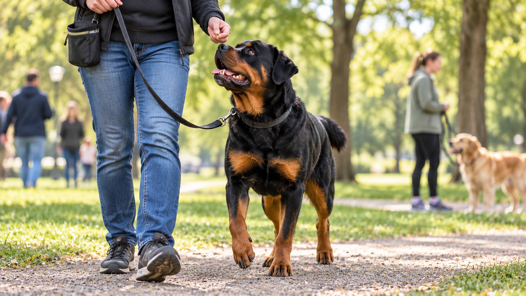 De acuerdo con el American Kennel Club, los rottweiler no son agresivos por naturaleza, sino por su crianza. (Imagen ilustrativa generada con IA)